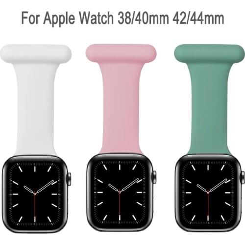 Watch strap For Apple Watch Band Series 6 5 4 3 2 Silicone Nurse Dedicated Brooch Wristband For iWatch 38mm 42mm 40mm 44mm