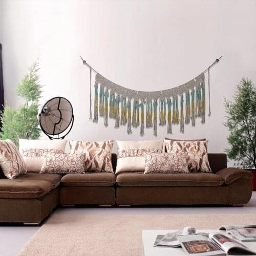 Hand Knitting Tapestry With Tassel Large Area Wall Hanging Sofa Background Bedroom Boho Style Home Hot Sale Chic Ornaments