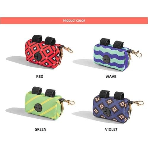 Dog Poop Portable Bag Dispenser Holder Puppy Cat Pick Up Excreta Pouch High Capacity Pet Garbage Cleaning Waste Outdoor Travel