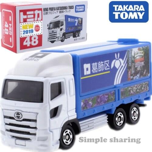 Takara Tomy Tomica No.48 Hino Profia Katsushika Truck Model Kit Diecast Miniature Car Hot Pop Baby Toys Magic Kids Bauble