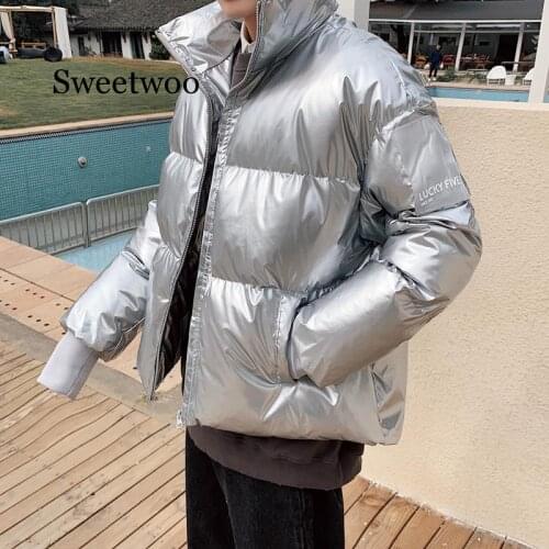 SWEETWOO Men Cotton Warm Jacket New Winter Men Colorful Puffer Jacket Harajuku Parka Male Thick Hip Hop Padded Jacket Outwear