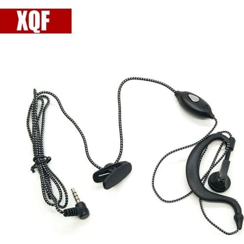 XQF 1 PIN 3.5mm Small Square PTT Earpiece MIC for YAESU VX-3R/5R/10/110/132/168/210/ 300 FT -50/60R TSP-2100 New Black