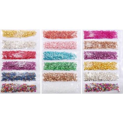 1 Set Broken Glass Stones Crystal UV Epoxy Resin Filler DIY Nail Art Decorations