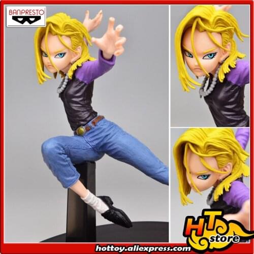 100% Original Banpresto Scultures BIG Zoukei Tenkaichi Budoukai 6 Collection Figure - Android No.18 Jump ver