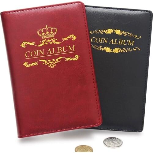 120 Pieces Coins Storage Book Commemorative Coin Collection Album Holders Collection Volume Folder Hold Multi-Color Empty Coin