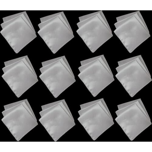 120 Pieces Mens White Handkerchiefs Face Hankie Towel Wedding Party Hanky