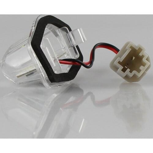 2pcs Error Free LED Car Number License Plate for Honda Crv Fit Jazz Crosstour Odyssey Stream Freed Logo Insight HRV FRV