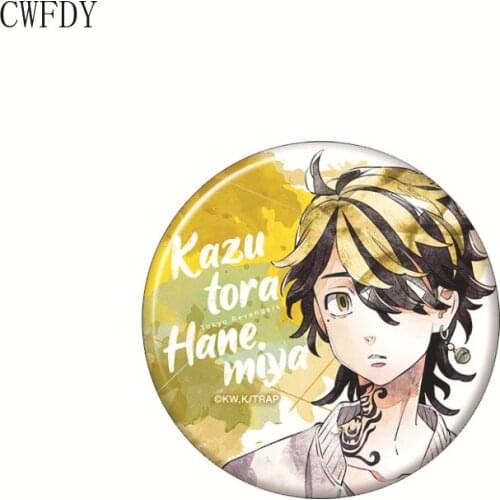 20pcs Anime Tokyo Revengers Figure Cosplay Medal Badge Round Brooch Pin Clothing Decoration For Women Men Jewelry Brooches 58mm