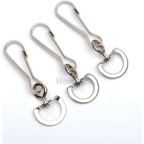 30pcs/lot 14mm Metal Iron Swivel Clasps Snap two hooks rings Key Hooks DIY Key Chain Ring nickle color Free Shipping HK-015