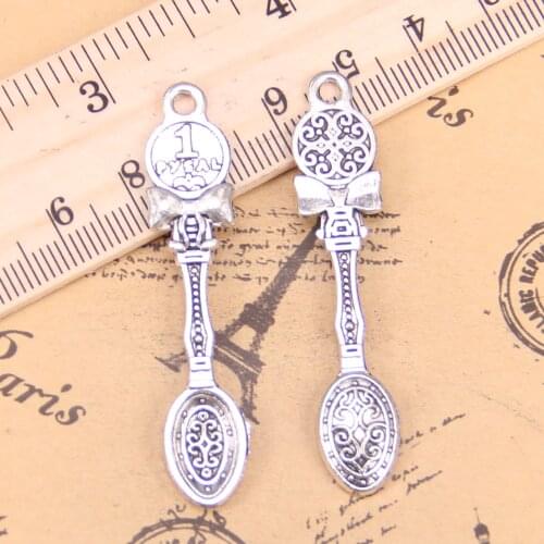 8pcs Charms kitchen cooking spoon 53x11mm Antique Pendants,Vintage Tibetan Silver Jewelry,DIY for bracelet necklace