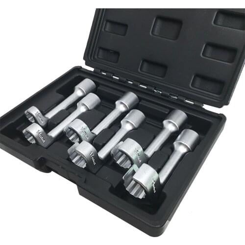 6pc fuel injector one-piece toolbox aluminum alloy quality material auto repair tool 1/2" Dr.12,14,16,17,18,19mm