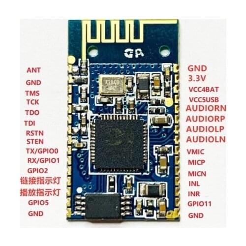 Módulo de Audio estéreo Bluetooth transmisión BK8000L AT Commands spp Bluetooth altavoz amplificador DIY