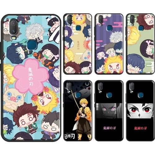 Kimetsu no Yaiba Demon Slayer Chibi Case For Vivo Y11 2019 V17 Neo V20 SE Y1S Y12 Y17 Y19 Y20 V11 i Y30 Y50 Y70 Y91C Coque