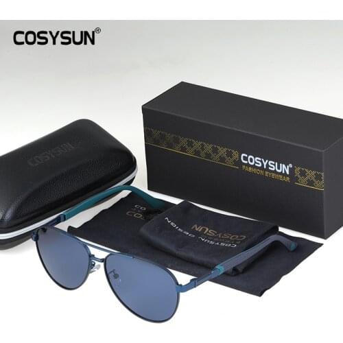 COSYSUN New Pilot Style Polarized Sunglasses mens sunglasses HD polarized driving drivers glasses tide