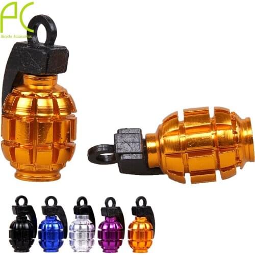 PCycling Bicycle Valve Caps 2pcs Waterproof Durable Aluminum Alloy Car Tire Valve Anti-Dust Covers For Schrader valve