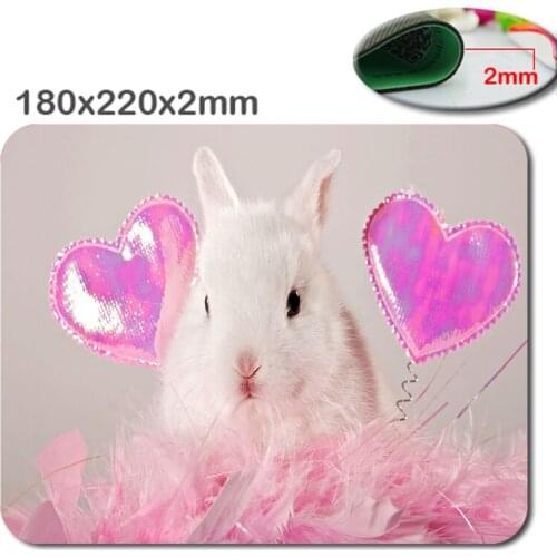 Hot Sale Animal Lovely Rabbit High Quality Durable Fashion Rubber Rectangular Computer Gaming Mouse Pad Gamer Play Mats