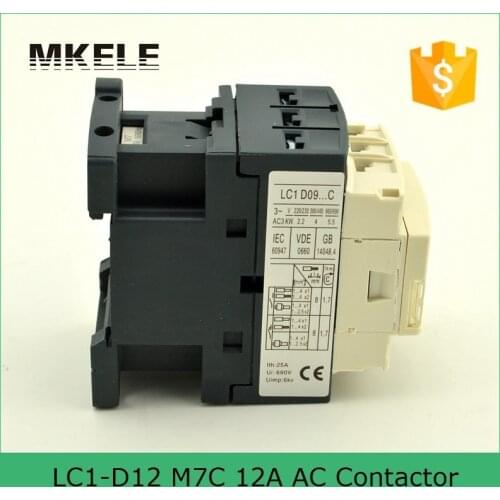 LC1-D12 M7C 12A 3P+NO+NC magnetic contactor telemecanique magnetic electrical contactor 220V coil voltage with high quality