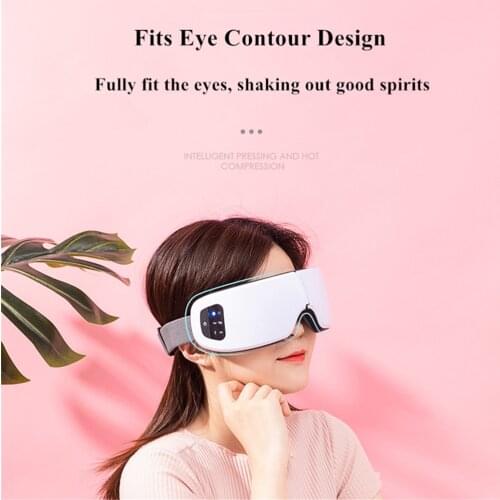 Electric Bluetooth Vibration Eye Massager Sleeping Mask Wrinkle Relieve Fatigue Hot Compressing Air Pressure Therapy Massage