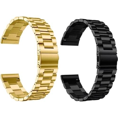 For Fitbit Versa Watch Metal Wristband Loop Clasp for Fitbit Versa 3 Sense Versa Stainless Three-Ball Steel Belt