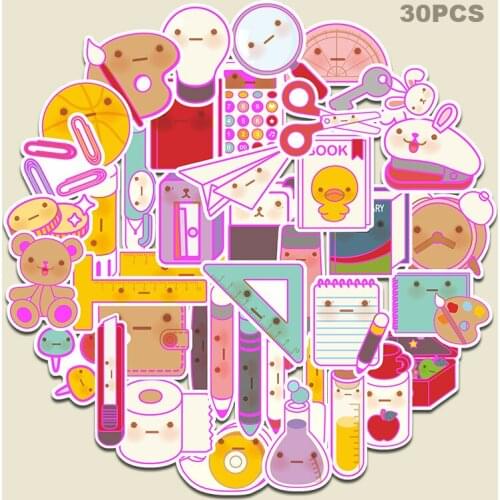 41pcs Cartoon stationery cute size calculator scissors teddy bear decoration airpods computer Luggage Fridge Phone DIY stickers