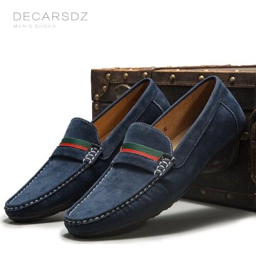 DECARSDZ Men Shoes Loafers Man 2021 Summer New Fashion Boat Shoes Men Brand Man Moccasins Comfy Suede Leather Men Casual Shoes