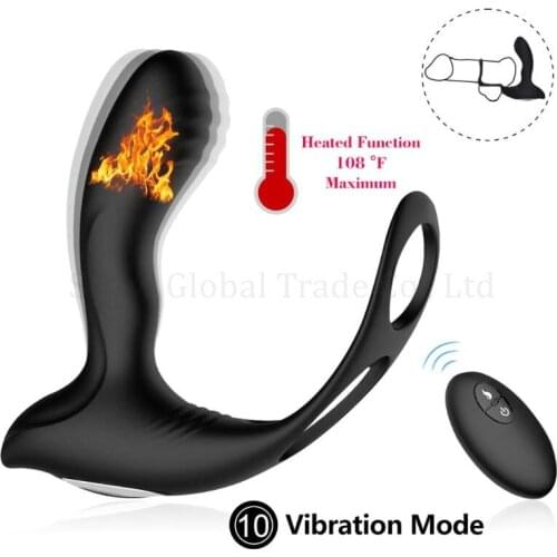 Men Vibrator Circle Butt Plug Prostate Massager Wireless Remote Control SM Fetish Stimulation G-spot Stimulator Adult Sex Toy