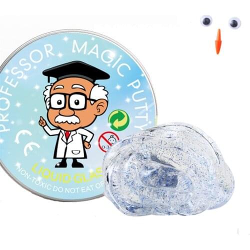 2021 New Transparent Slime Toys Never Dry No Borax Crystal Glue Plasticine Clay Kids