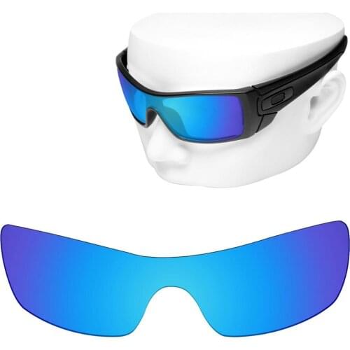 OOWLIT Polarized Replacement Lenses of Blue Mirror for-Oakley Batwolf OO9101 Sunglasses