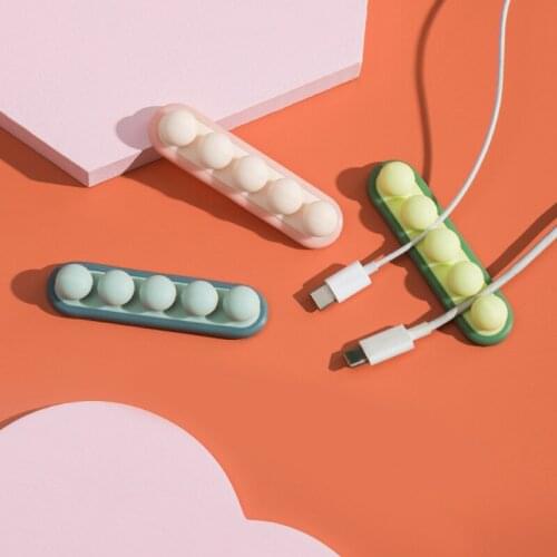 Cable Organizer Cable Winder Desktop Tidy Management Clips Silicone USB Cable Holder for Mouse Headphone Earphone Wire Organizer