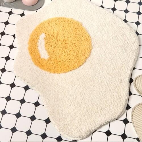 Poached egg thickened absorbent simple bedroom bathroom living room hallway non-slip floor mat toilet small cloud carpetLX123002