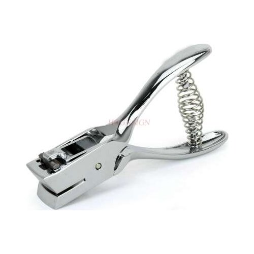 Handheld single hole puncher PVC ID card puncher Stainless steel oval hole punching pliers