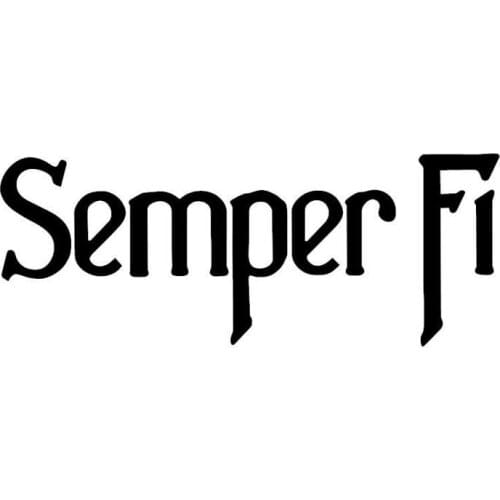 Semper Fi-USMC Military Decals High Quality Car Decoration Personality Pvc Car Window Waterproof Sticker Black/white, 13cm * 5cm