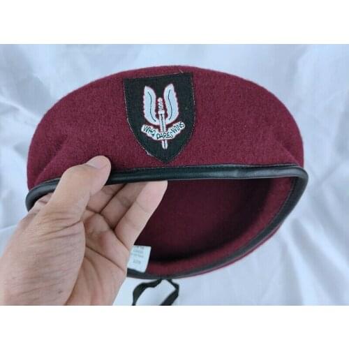 British Army Special Forces GROUP Wool RED Beret Air Service SAS "WHO DARES WINS" Military Store