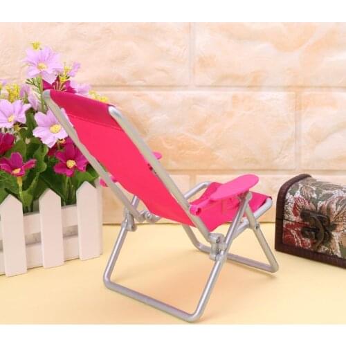 Folding Chair Doll Beach Lounger Dollhouse Furniture Cute Miniature Simulation Living Room Decoration House Game Gifts For C5AF