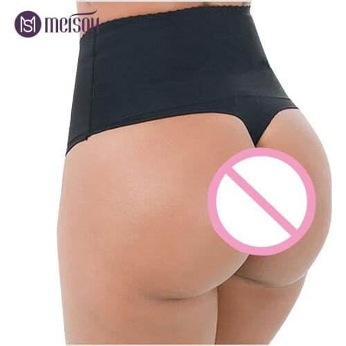 Meisou Seamless Thongs high waist abdomen butt lifter shapewear G string waist trainer body shaper pants ladies underwear corset