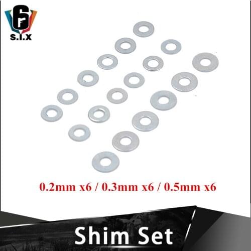 Tactical Airsoft Shim Set for Airsoft AEG Gearbox Hunting Accessories 0.2mm X6 / 0.3mm X6 / 0.5mm X6