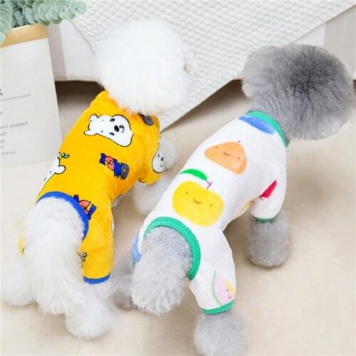 Warm Puppy Clothes Fleece Jumpsuit For Small Dogs Chihuahua Pug Cat Coat Pet Clothes For French Bulldog Pajamas Pets Supplies