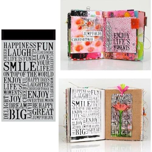 Letter Medium Stencils Smile for Scrapbooking Stamp Photo Album Decorative Embossing Cut Die DIY Paper Cards 2021 NEW