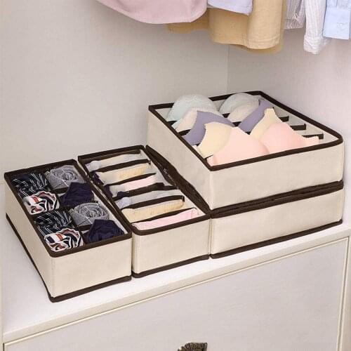 6/7/8/24 Cells Underwear Storage Basket Split Room Box Sorting Large Capacity Drawer Closet Clothes Bedroom Holder