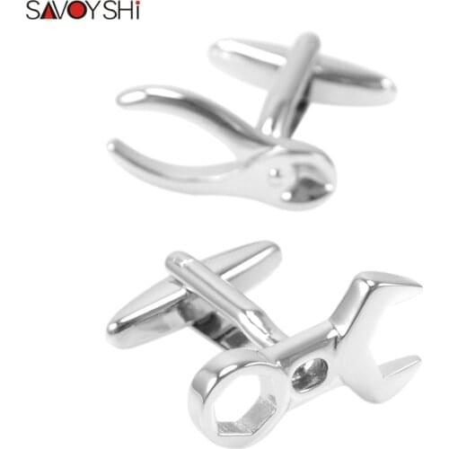 SAVOYSHI Newest Shirt Cufflinks for Mens Tool Model Cuff links High quality Male Cuffs Accessories Free DIY Gift