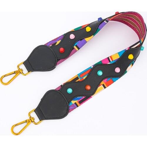 Women Rivet Bag Straps Handbag Handle Pu Leather Belt Shoulder Bag Wide Strap Replacement Strap Short Belt For Women Bags