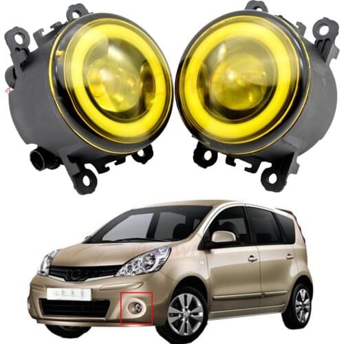 1pair Car LED Fog Light Angel Eye Daytime Running Lamp DRL H11 For Nissan Note E11 MPV 2006 2007 2008 2009 2010 2011 2012 2013