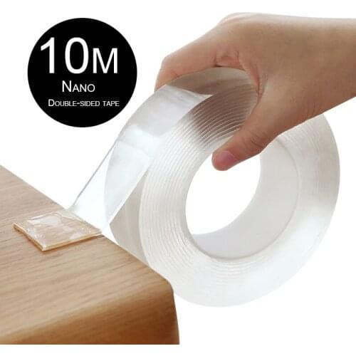 10m*3cm*0.8mm Nano Double-Sided Adhesive Wall Hooks Hanger Strong Transparent Hooks Suction Cup Sucker Wall Storage Holder