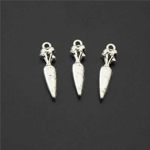 10PCS Tibetan Silver Color Charms Diy Metal Radish Pendant For Necklace Jewelry Making A2194