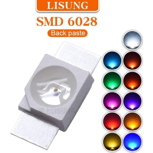 100pcs/bag Smd 6028 Smt 3528 Led Counterpost Led Emitting Diode Chip Light Beads White Red Blue Mechanical Keyboard Lamp Beads