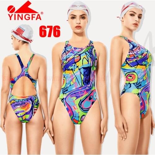 2020-2021 NEW ARRIVAL YINGFA 676 WOMENS GIRLSS COMPETITION TRAINING RACING PROFESSIONAL SWIMWEARS SWIMSUITS ALL SIZE NEW
