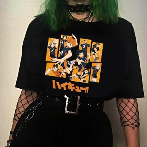 2021 Harajuku T-Shirt Men Anime T Shirt Haikyuu T Shirt Anime Tops Tees Male