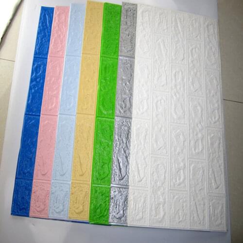 3D Brick Wall Stickers DIY Self Foam Waterproof Decor Wall Covering Wallpaper For TV Background Kids Living Room