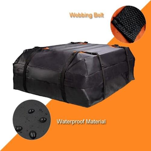 475L Large Waterproof Car Cargo Roof Bag Rooftop Luggage Carrier Black Storage Cube Bag Travel SUV Van For Cars