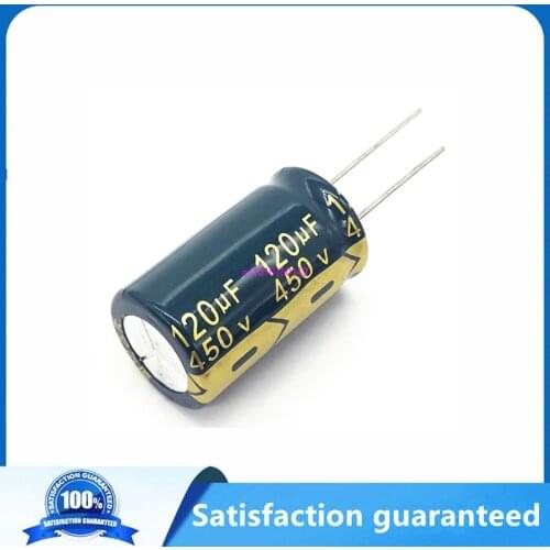 5pcs/lot 120UF high frequency low impedance 450v 120UF aluminum electrolytic capacitor size 18*30 mm 20